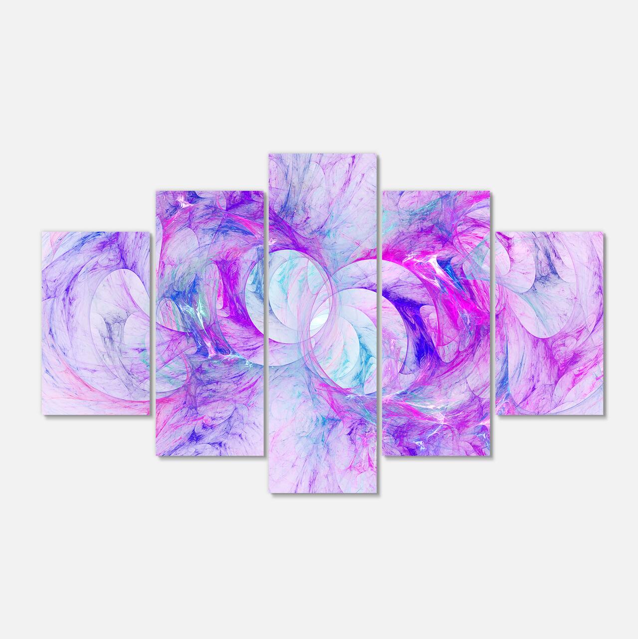 Designart - Light Purple Fractal Texture - Contemporary Canvas Art Print